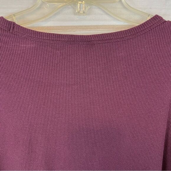 NWOT PINK Purple/Plum Waffle Long Sleeve T-shirt Warm Shirt Size Extra S… - Picture 11 of 11